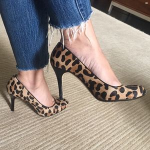 Leopard Calf-hair heels by Max Studio